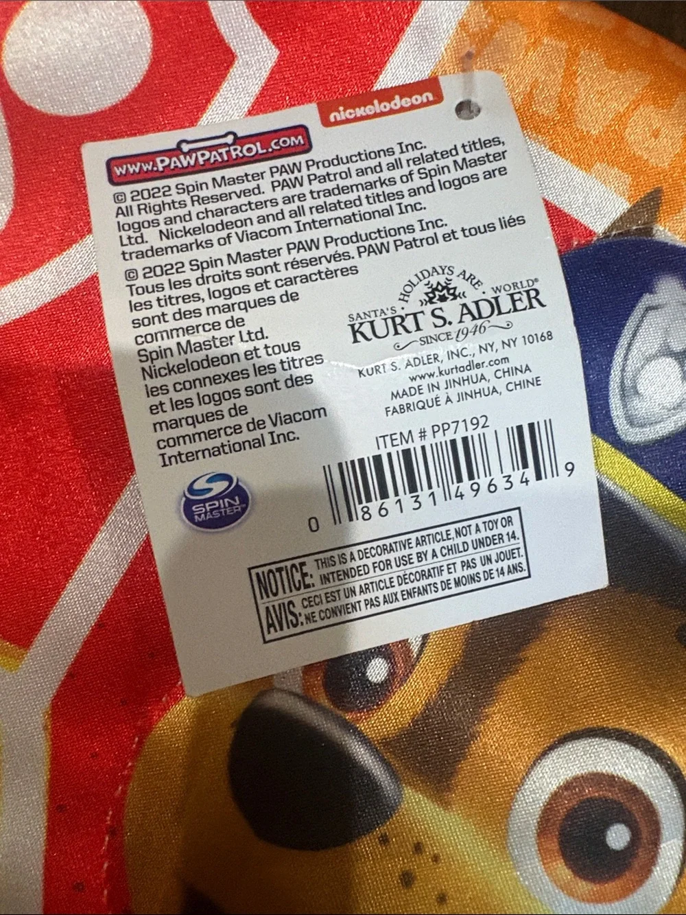 Paw Patrol Christmas Stocking